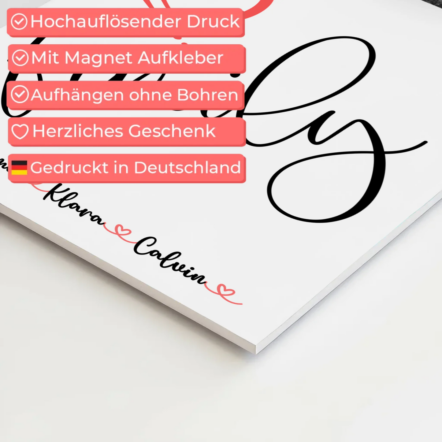 Familienbild Personalisiert Fotocollage für Familie Family Geschenk für die ganze Familie