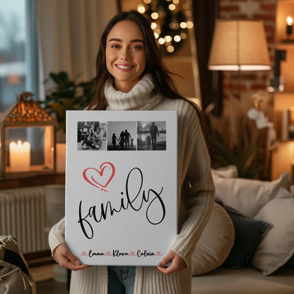 Personalisierte Fotoleinwand mit Fotocollage für Familie und Familie als einzigartiges Geschenk 2