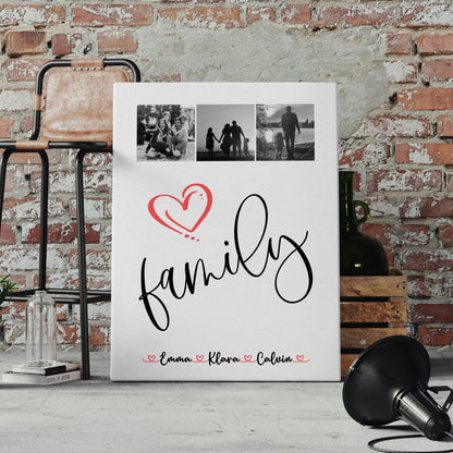 Personalisierte Fotoleinwand mit Fotocollage für Familie und Familie als einzigartiges Geschenk 4