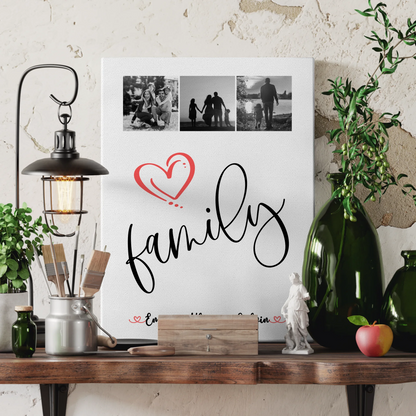 Personalisierte Fotoleinwand mit Fotocollage für Familie und Familie als einzigartiges Geschenk 3
