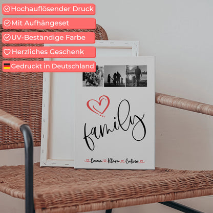 Personalisierte Fotoleinwand mit Fotocollage für Familie und Familie als einzigartiges Geschenk 5