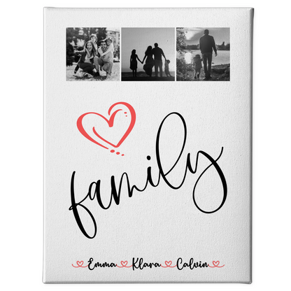 Personalisierte Fotoleinwand mit Fotocollage für Familie und Familie als einzigartiges Geschenk 1