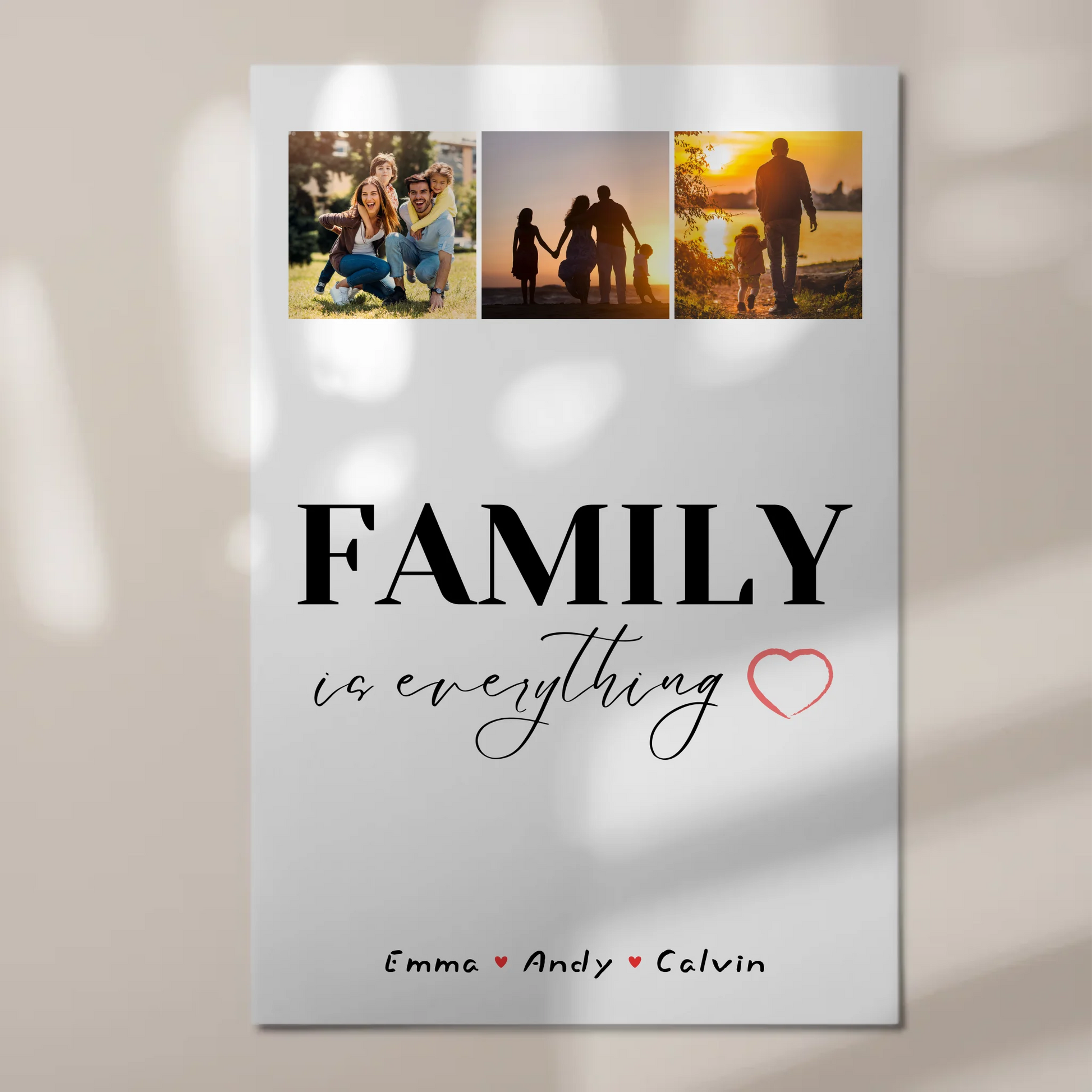 Personalisiertes Wandbild Familie Familie Fotocollage Family Is Everything Geschenke für die Familie 1