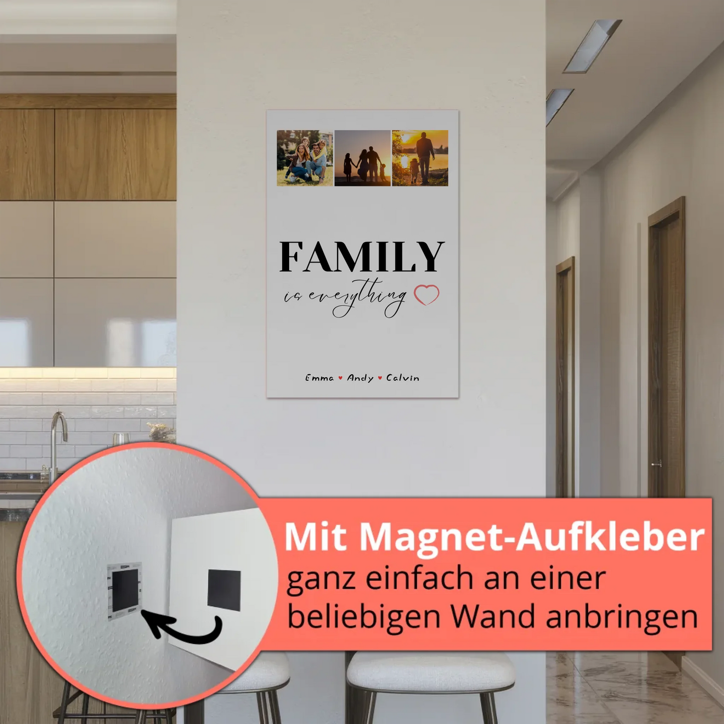 Personalisiertes Wandbild Familie Familie Fotocollage Family Is Everything Geschenke für die Familie 5