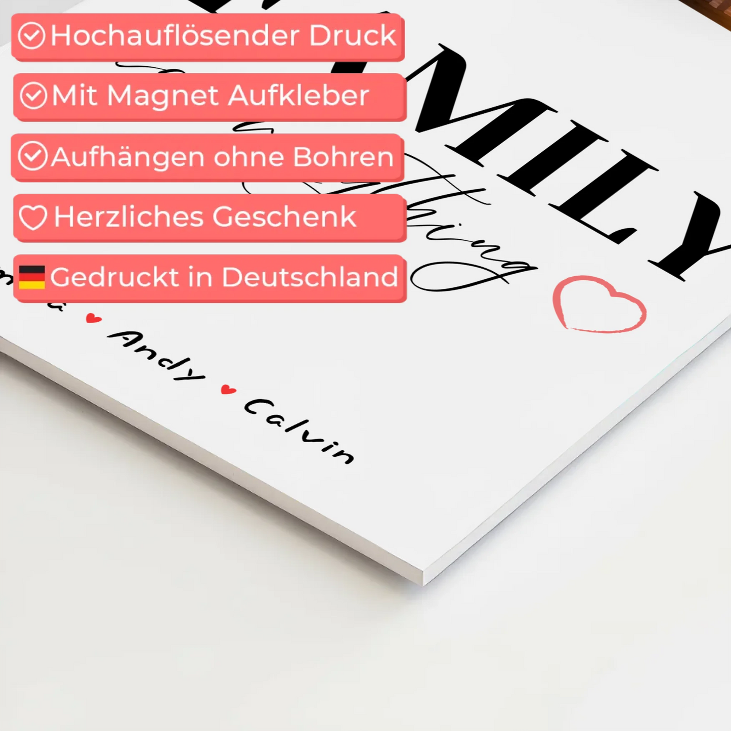 Personalisiertes Wandbild Familie Familie Fotocollage Family Is Everything Geschenke für die Familie 4