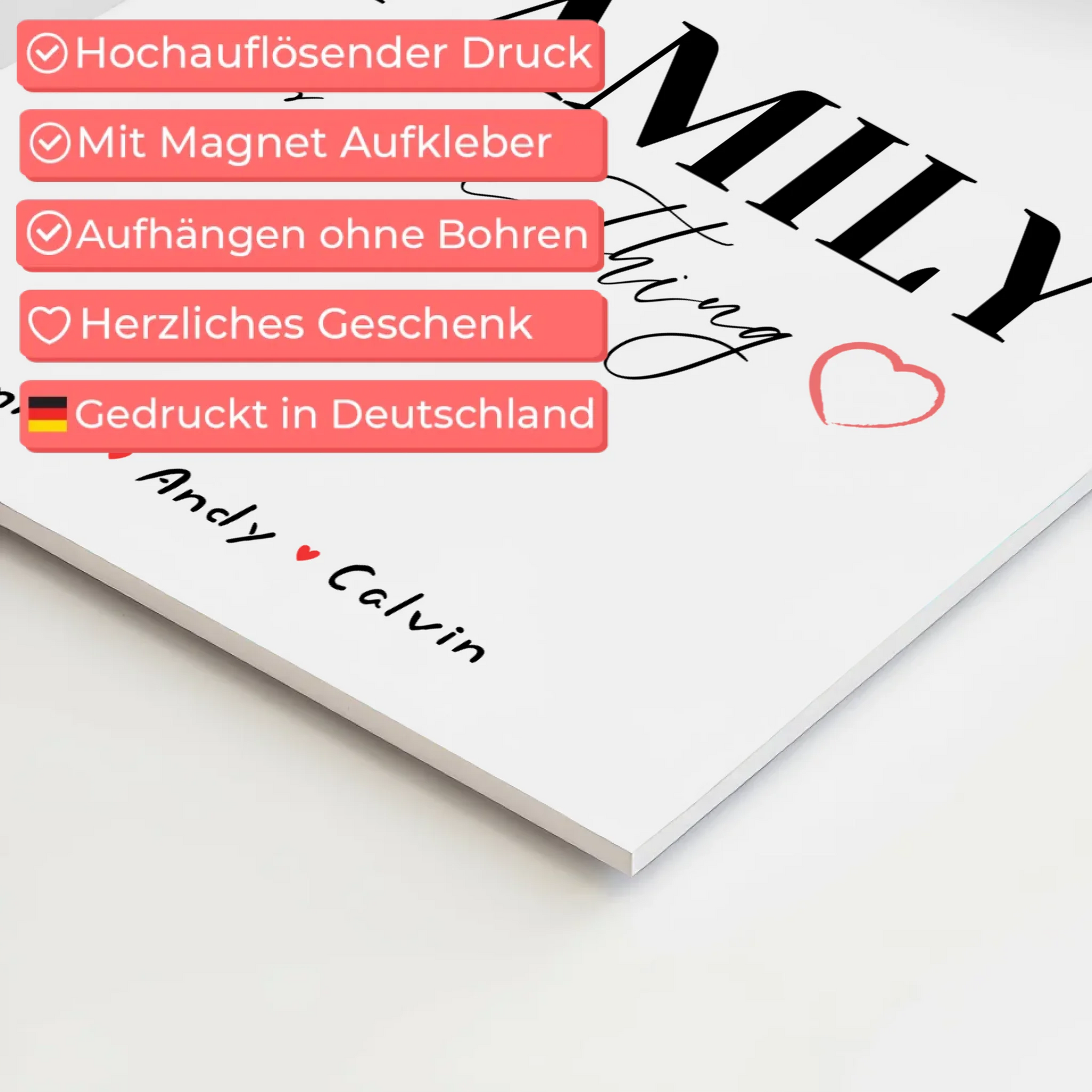 Personalisiertes Wandbild Familie Familie Fotocollage Family Is Everything Geschenke für die Familie 10