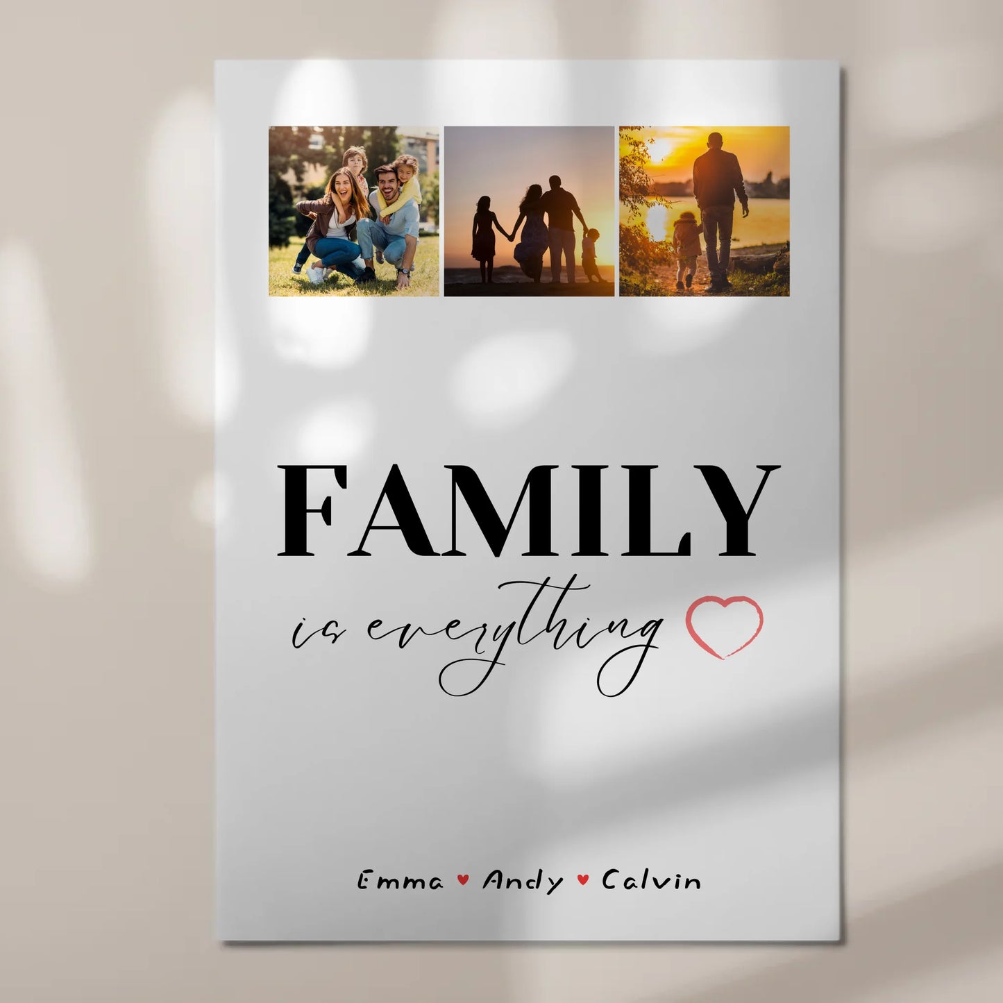 Personalisiertes Wandbild Familie Familie Fotocollage Family Is Everything Geschenke für die Familie