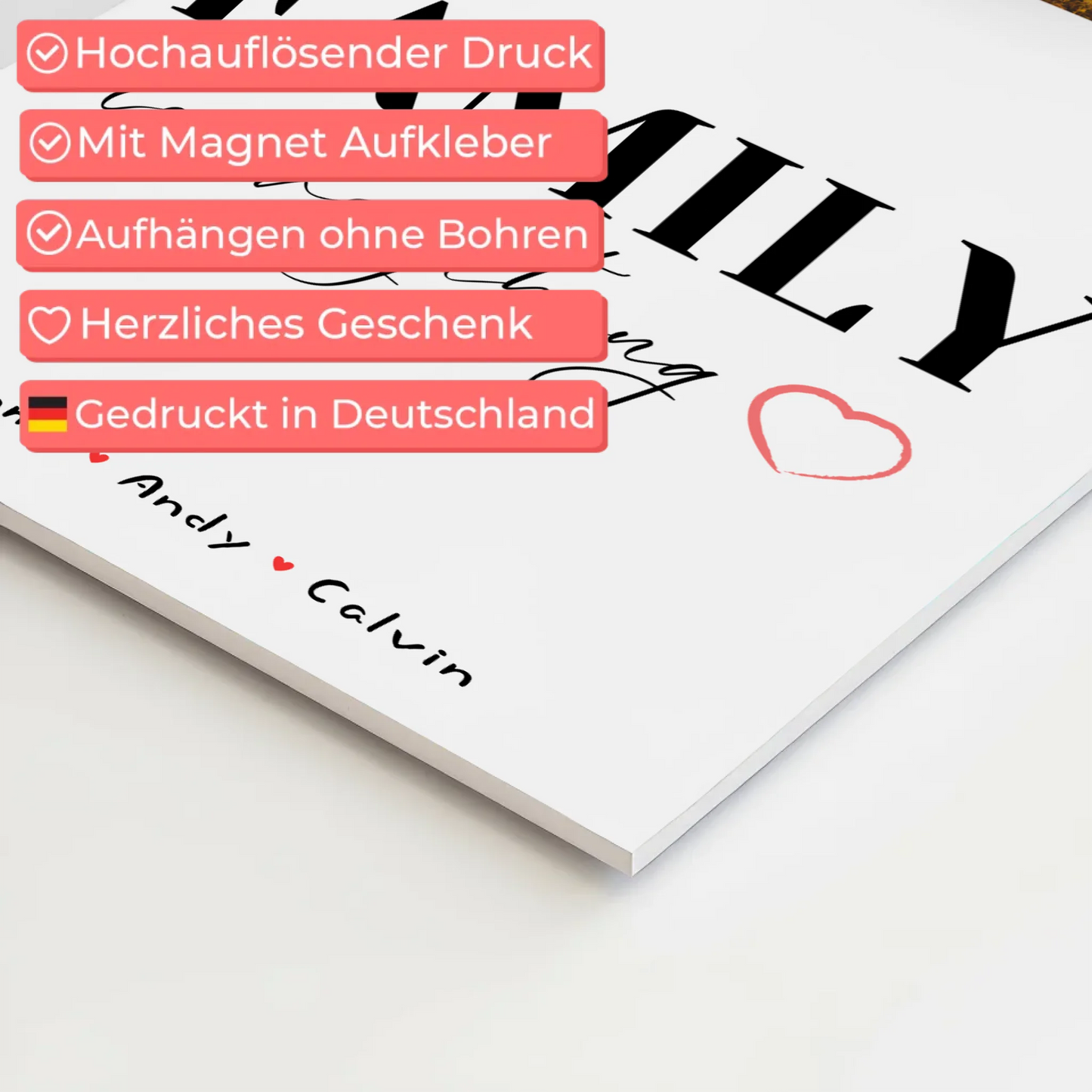 Personalisiertes Wandbild Familie Familie Fotocollage Family Is Everything Geschenke für die Familie