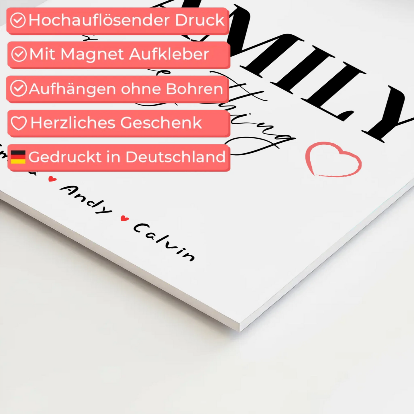 Personalisiertes Wandbild Familie Familie Fotocollage Family Is Everything Geschenke für die Familie