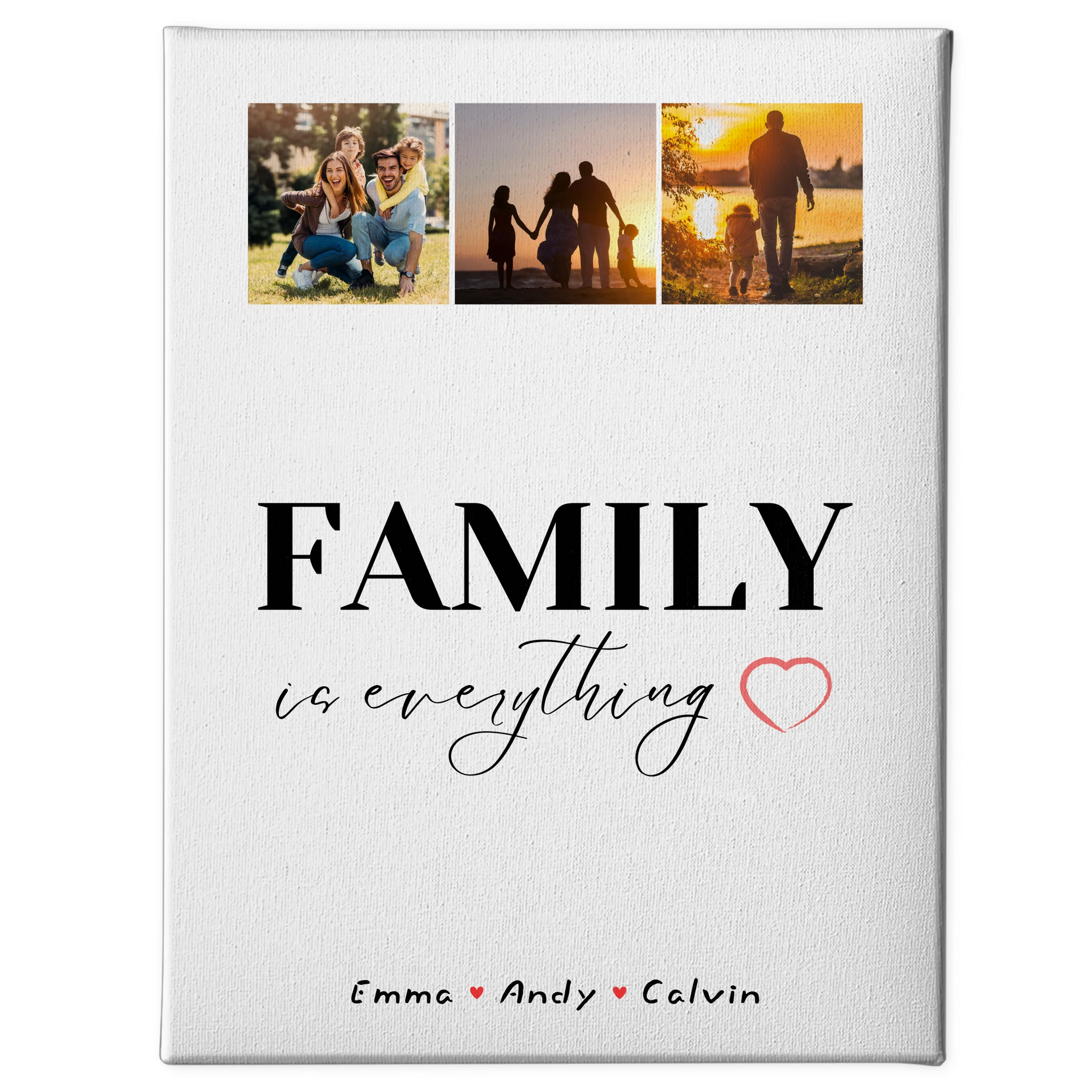 Familienbild Personalisiert Leinwand Familie Fotocollage Family Is Everything Geschenkidee 1