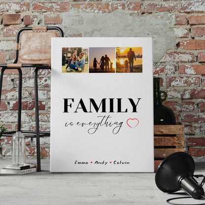 Familienbild Personalisiert Leinwand Familie Fotocollage Family Is Everything Geschenkidee 4
