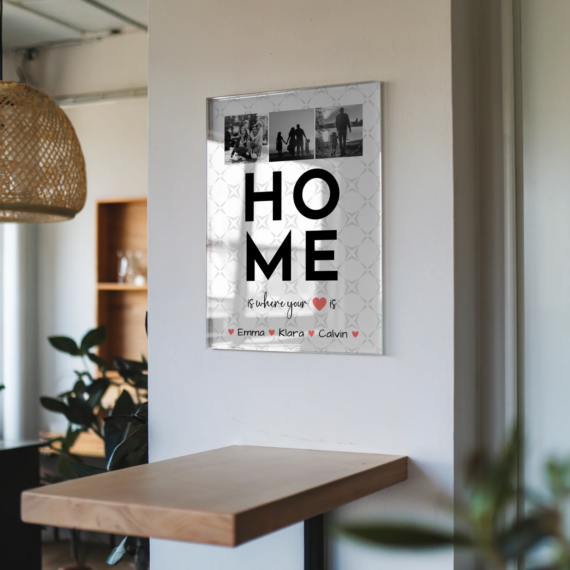 Wandbild Familie Personalisiert Geschenk Fotocollage Familie Home Is Where Your Heart Is 6