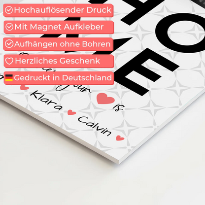 Familienbild Personalisiert Fotoboard Geschenk Fotocollage Familie Home Is Where Your Heart Is 4