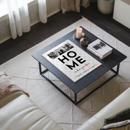 Familienbild Personalisiert Fotoboard Geschenk Fotocollage Familie Home Is Where Your Heart Is 9