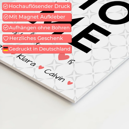 Familienbild Personalisiert Fotoboard Geschenk Fotocollage Familie Home Is Where Your Heart Is 10