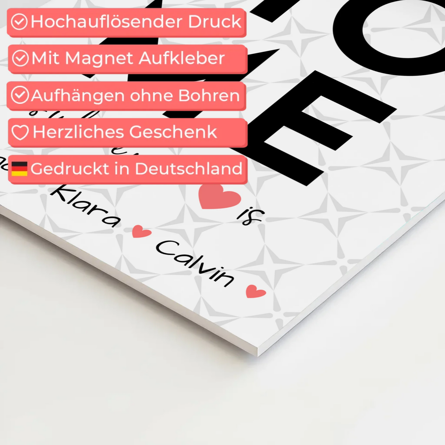 Familienbild Personalisiert Fotoboard Geschenk Fotocollage Familie Home Is Where Your Heart Is