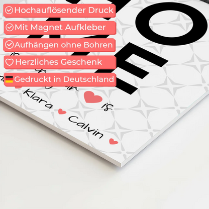 Familienbild Personalisiert Fotoboard Geschenk Fotocollage Familie Home Is Where Your Heart Is