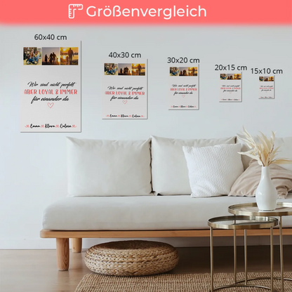 Familienbild Personalisiert Fotocollage Familie Nicht Perfekt Aber Loyal Geschenk 6
