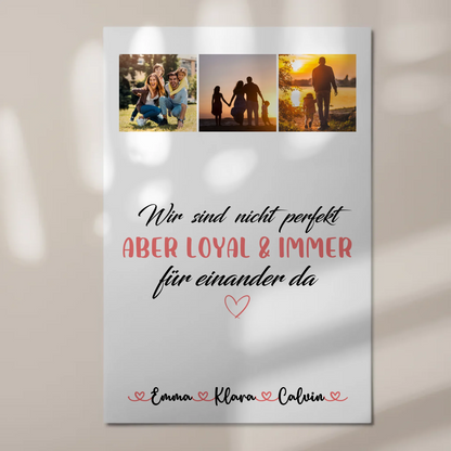 Familienbild Personalisiert Fotocollage Familie Nicht Perfekt Aber Loyal Geschenk 1
