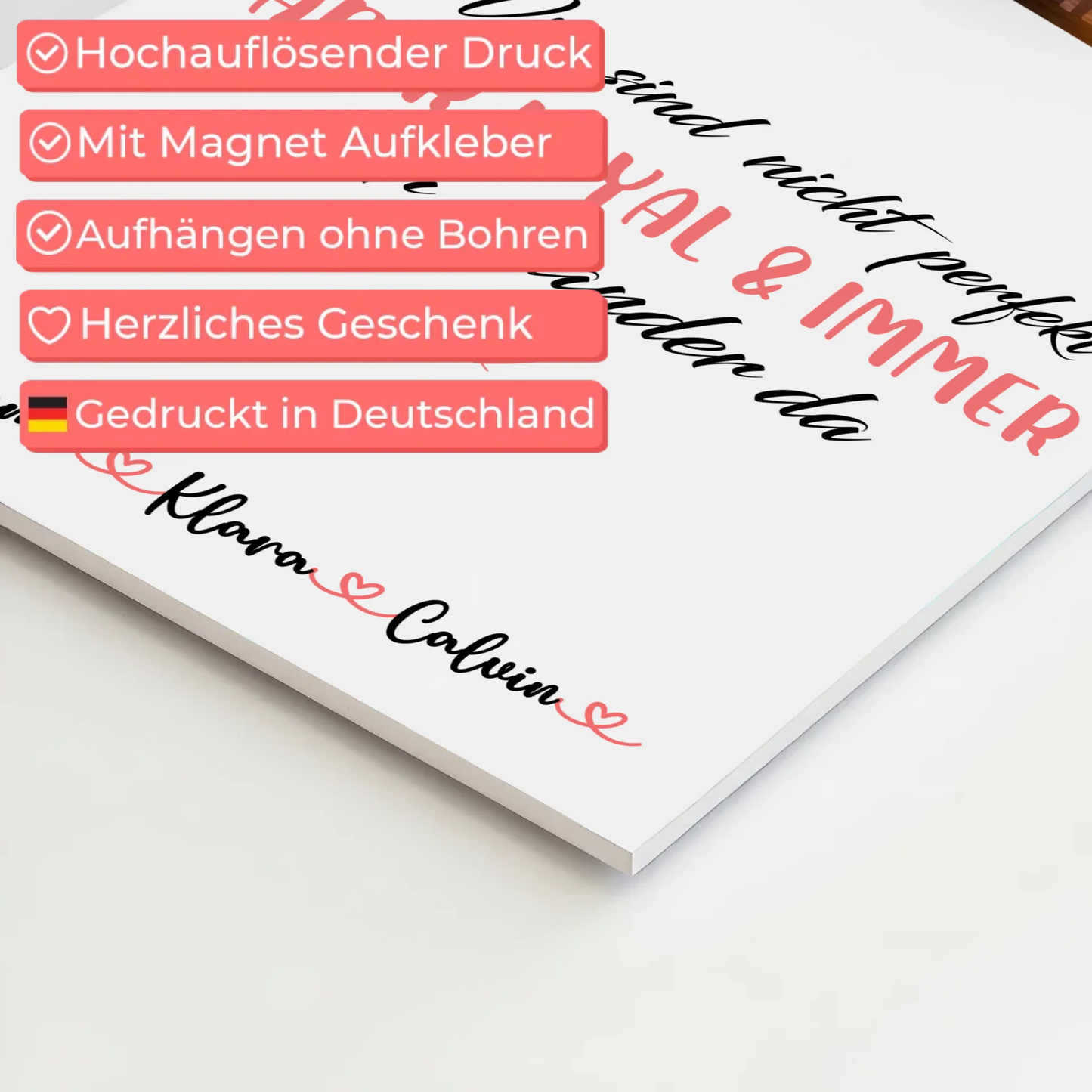 Familienbild Personalisiert Fotocollage Familie Nicht Perfekt Aber Loyal Geschenk 4