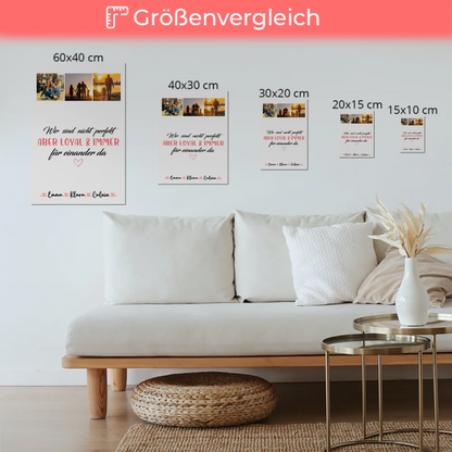 Familienbild Personalisiert Fotocollage Familie Nicht Perfekt Aber Loyal Geschenk