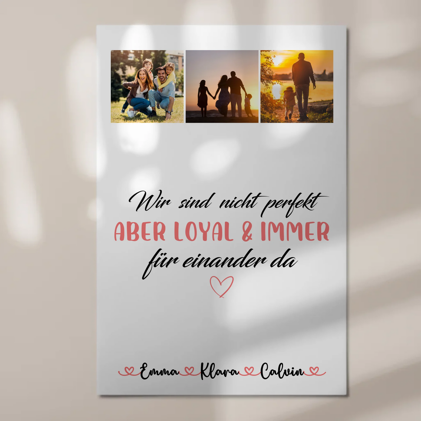 Familienbild Personalisiert Fotocollage Familie Nicht Perfekt Aber Loyal Geschenk