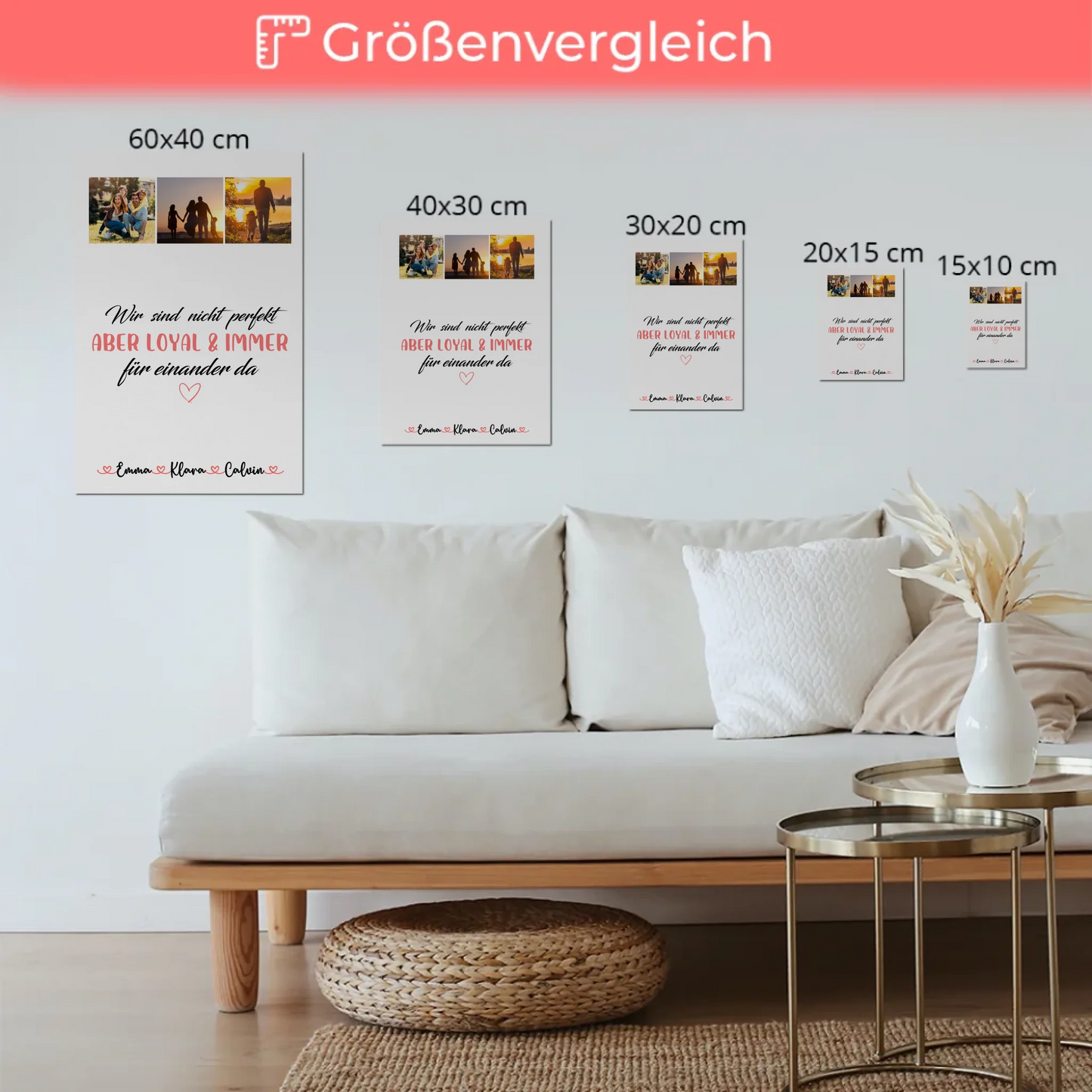 Familienbild Personalisiert Fotocollage Familie Nicht Perfekt Aber Loyal Geschenk