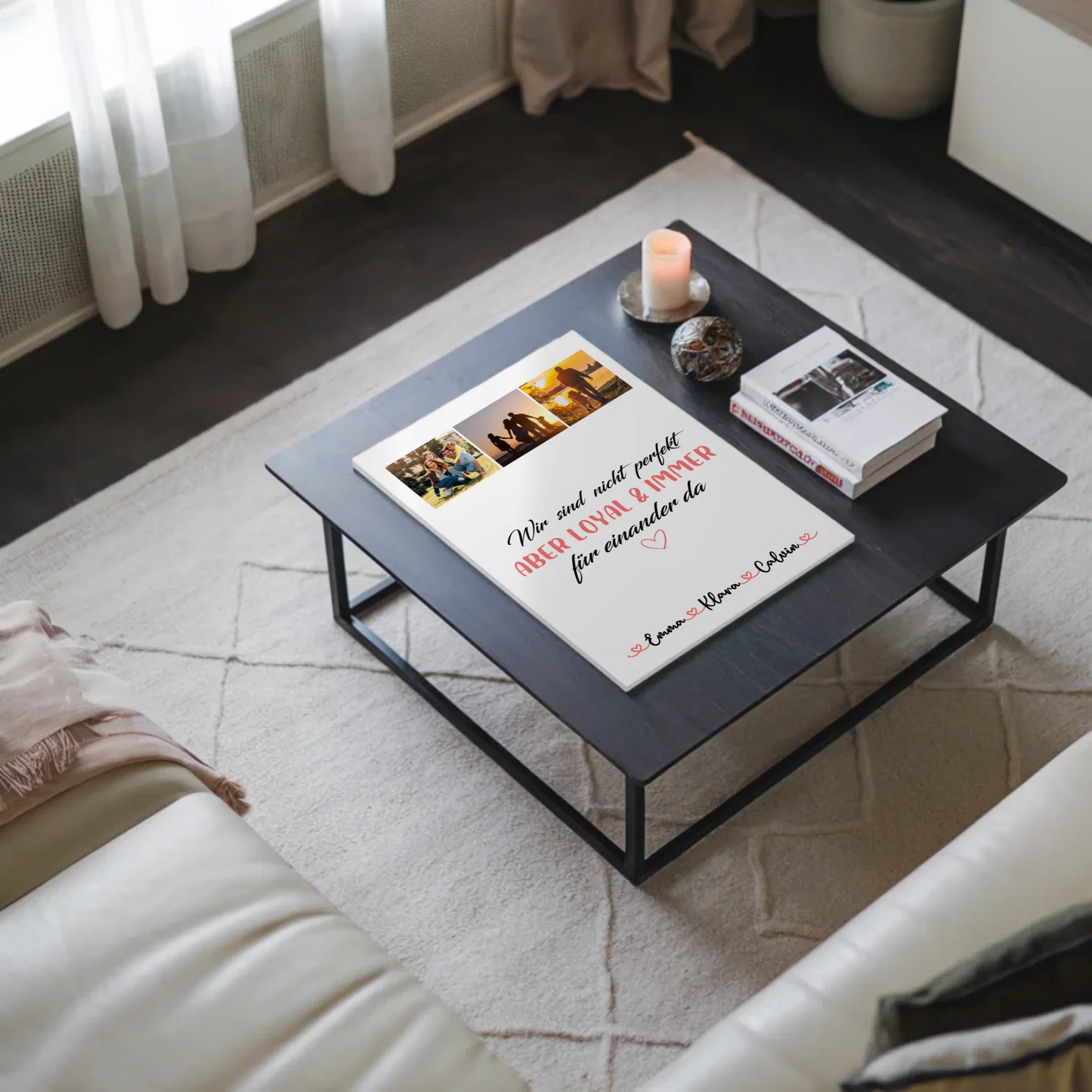 Familienbild Personalisiert Fotocollage Familie Nicht Perfekt Aber Loyal Geschenk