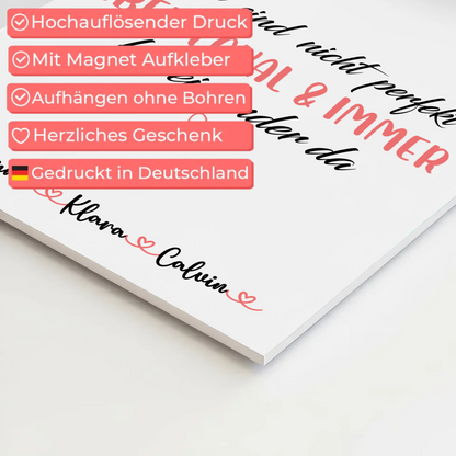 Familienbild Personalisiert Fotocollage Familie Nicht Perfekt Aber Loyal Geschenk