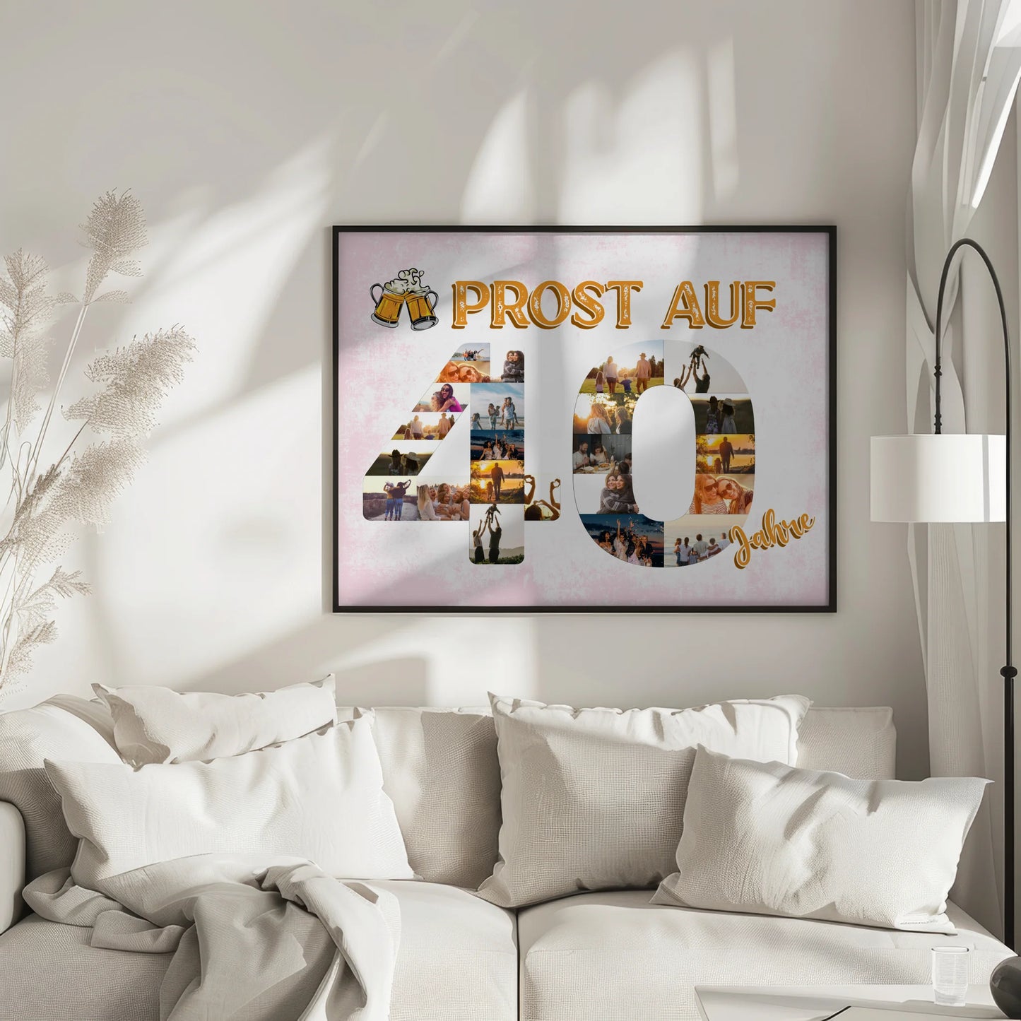 Poster Geschenk personalisiert Prost Auf 40 Geburtstag Für Männer Bier