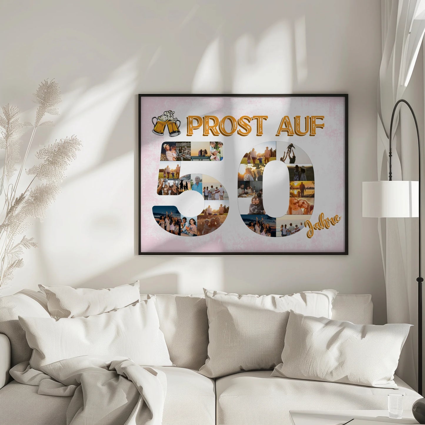 Poster Geschenk Prost Auf 50 Geburtstag Für Männer Bier