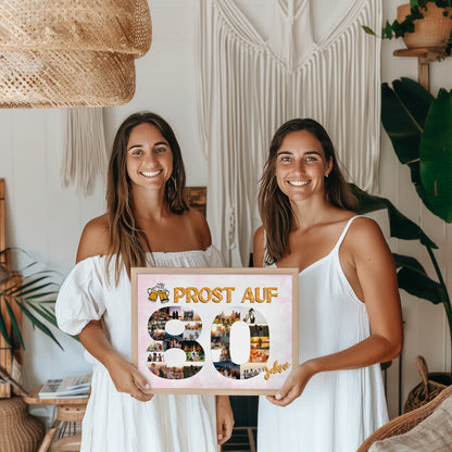 Poster als Geschenkidee Prost Auf 80 Geburtstag Für Männer Bier