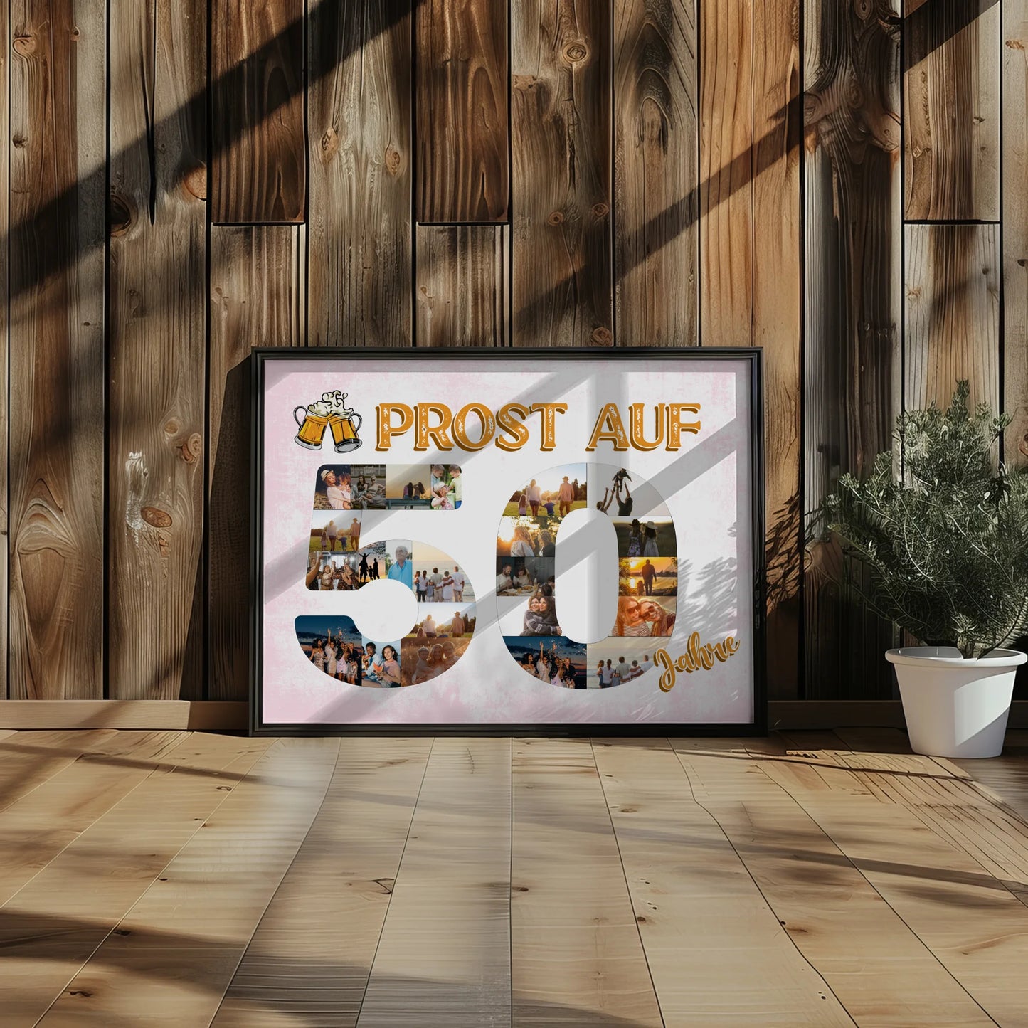 Poster Geschenk Prost Auf 50 Geburtstag Für Männer Bier
