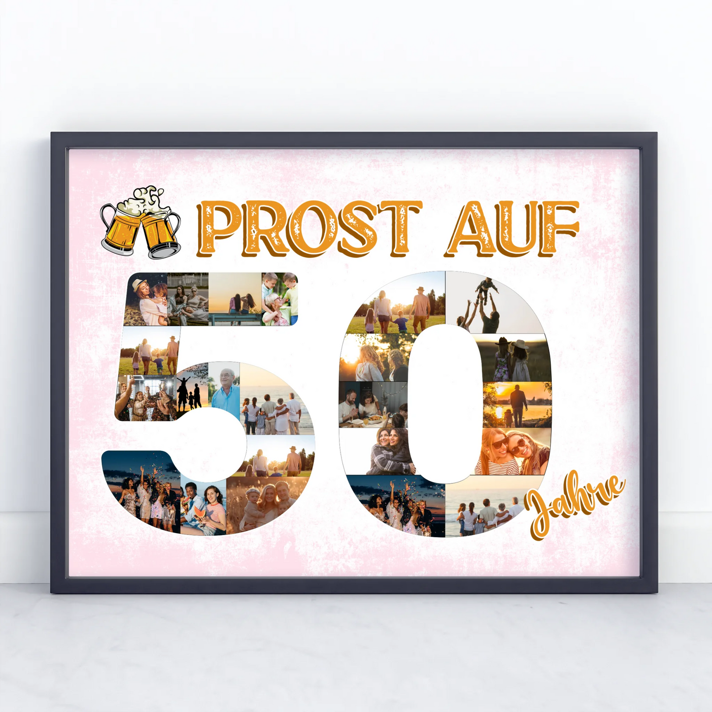 Poster Geschenk Prost Auf 50 Geburtstag Für Männer Bier