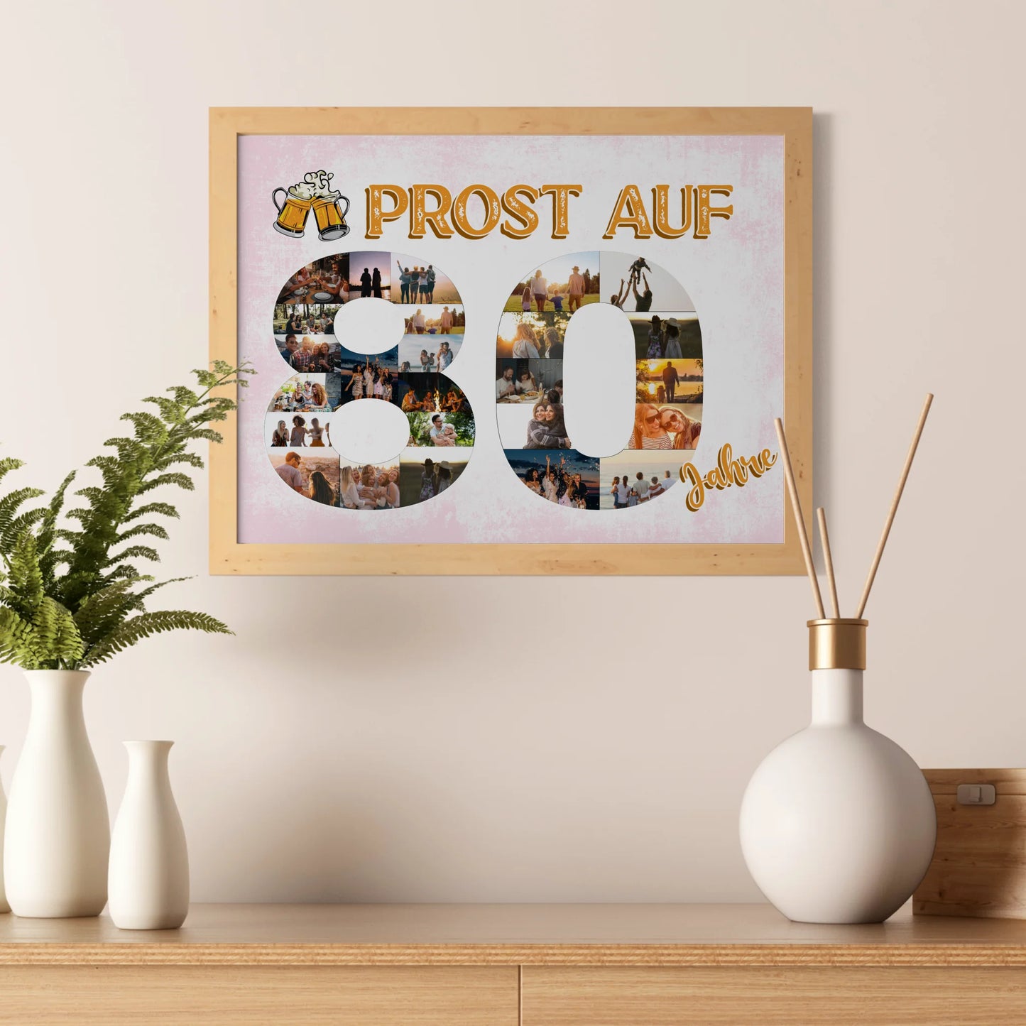 Poster als Geschenkidee Prost Auf 80 Geburtstag Für Männer Bier