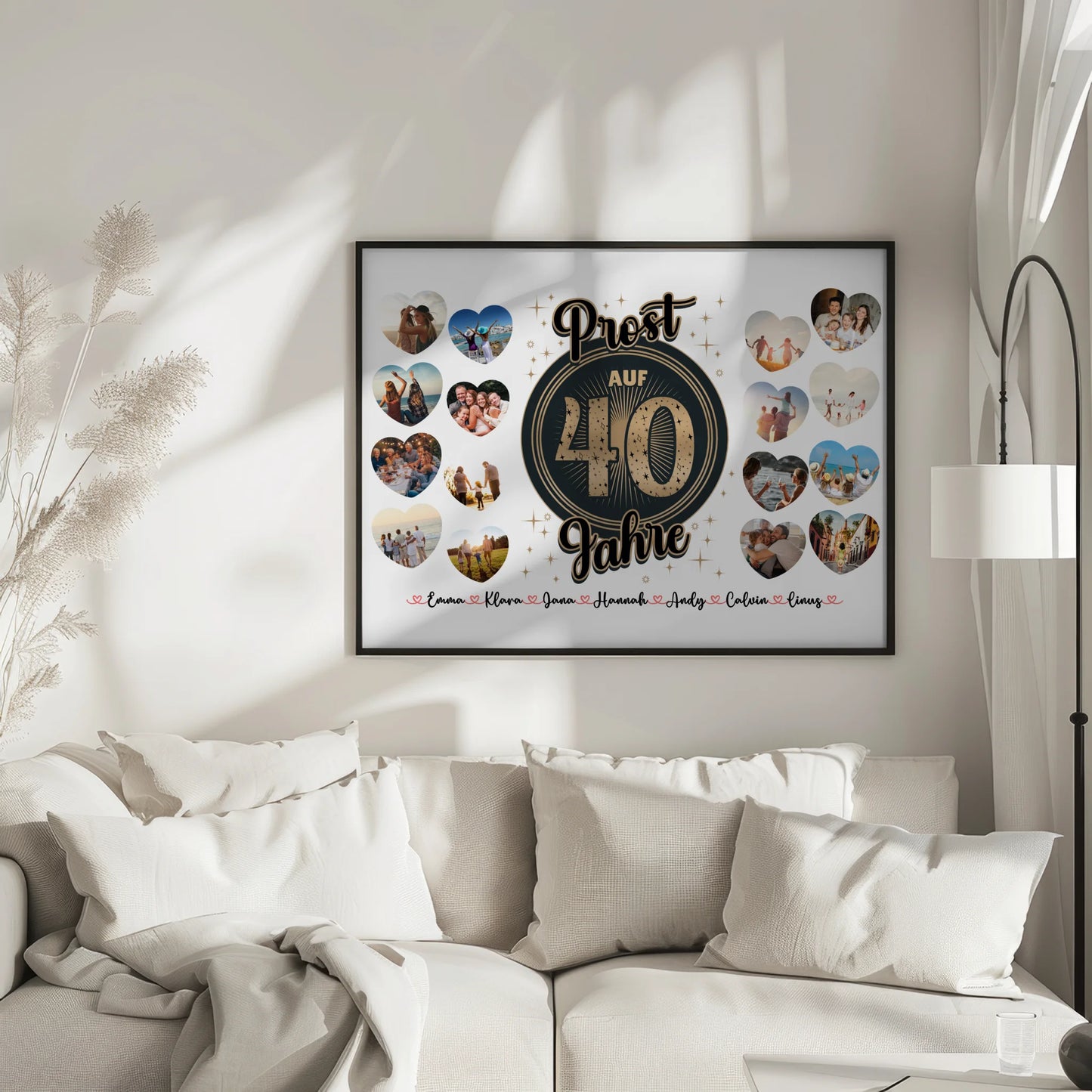 Personalisiertes Poster Prost auf 40 Geburtstag Vintage