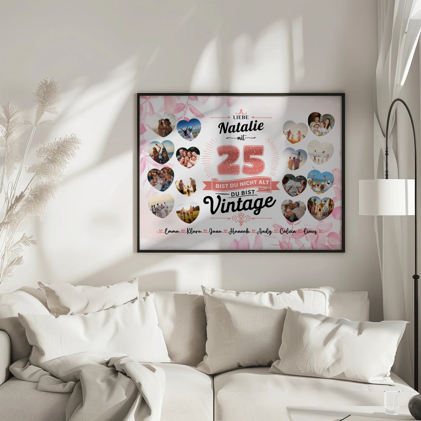 Poster Geschenk 25 Geburstag Nicht alt sondern Vintage mit Name