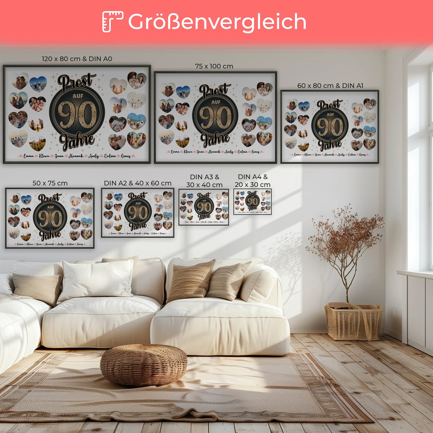 Eigenes Design Poster Prost auf 90 Geburtstag Vintage