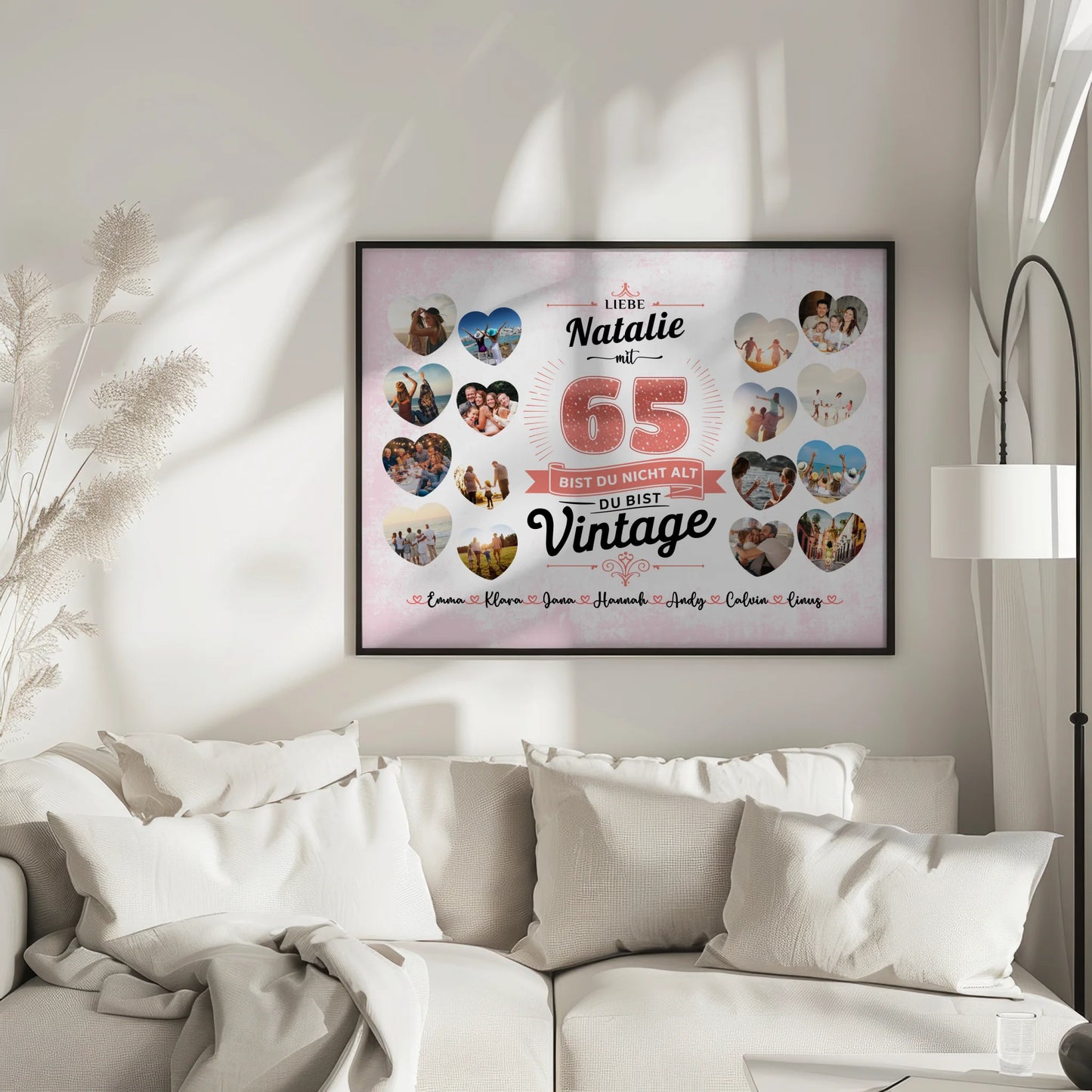 Eigenes Design Poster 65 Geburstag Nicht alt sondern Vintage mit Name