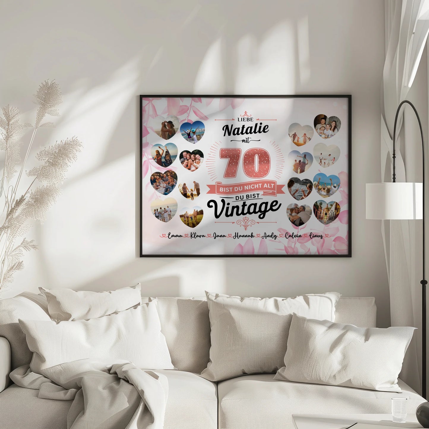 Geschenkposter individuell 70 Geburstag Du bist Vintage mit Name