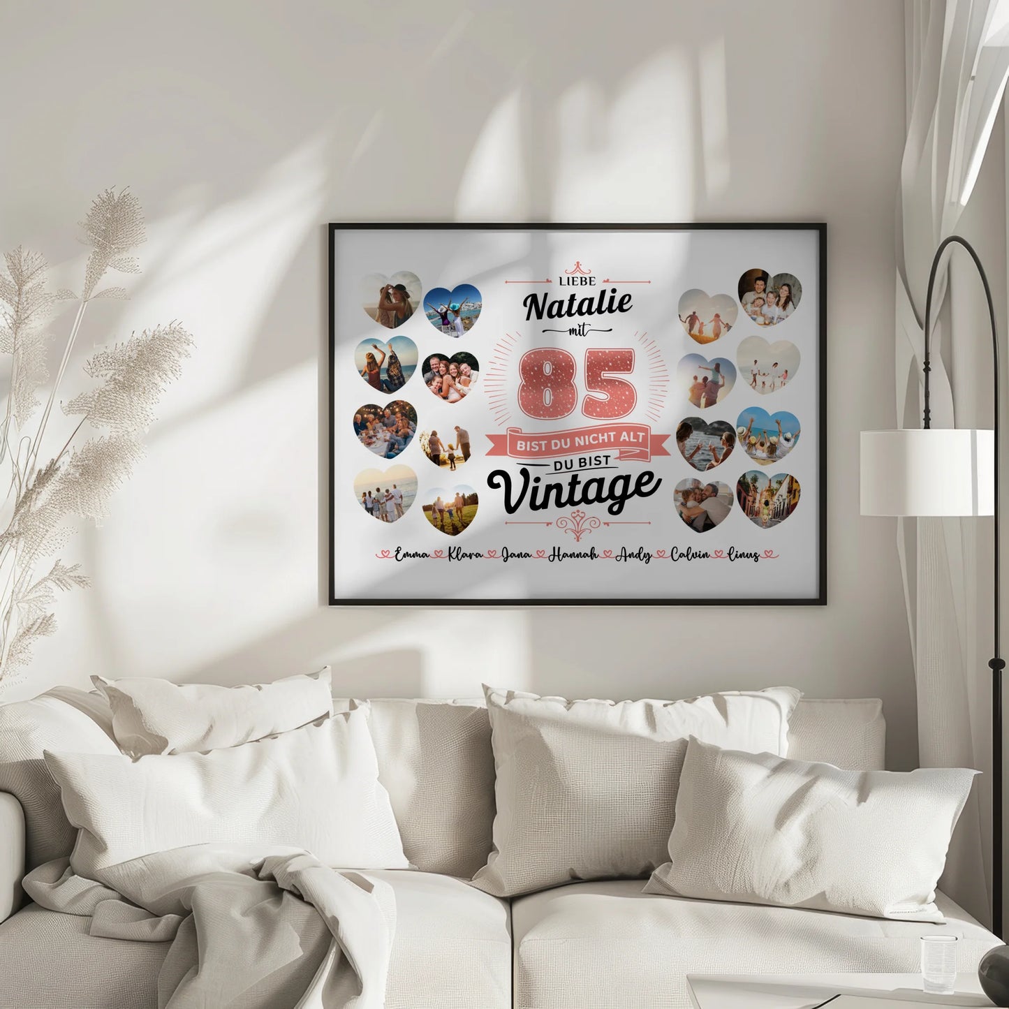 Geschenkposter personalisiert 85 Geburstag Nicht alt sondern Vintage