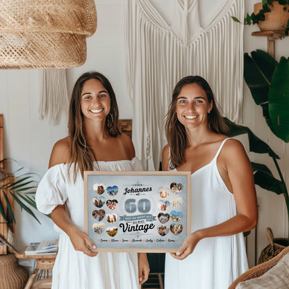 Geschenkposter personalisiert 60 Geburstag Du bist Vintage mit Name