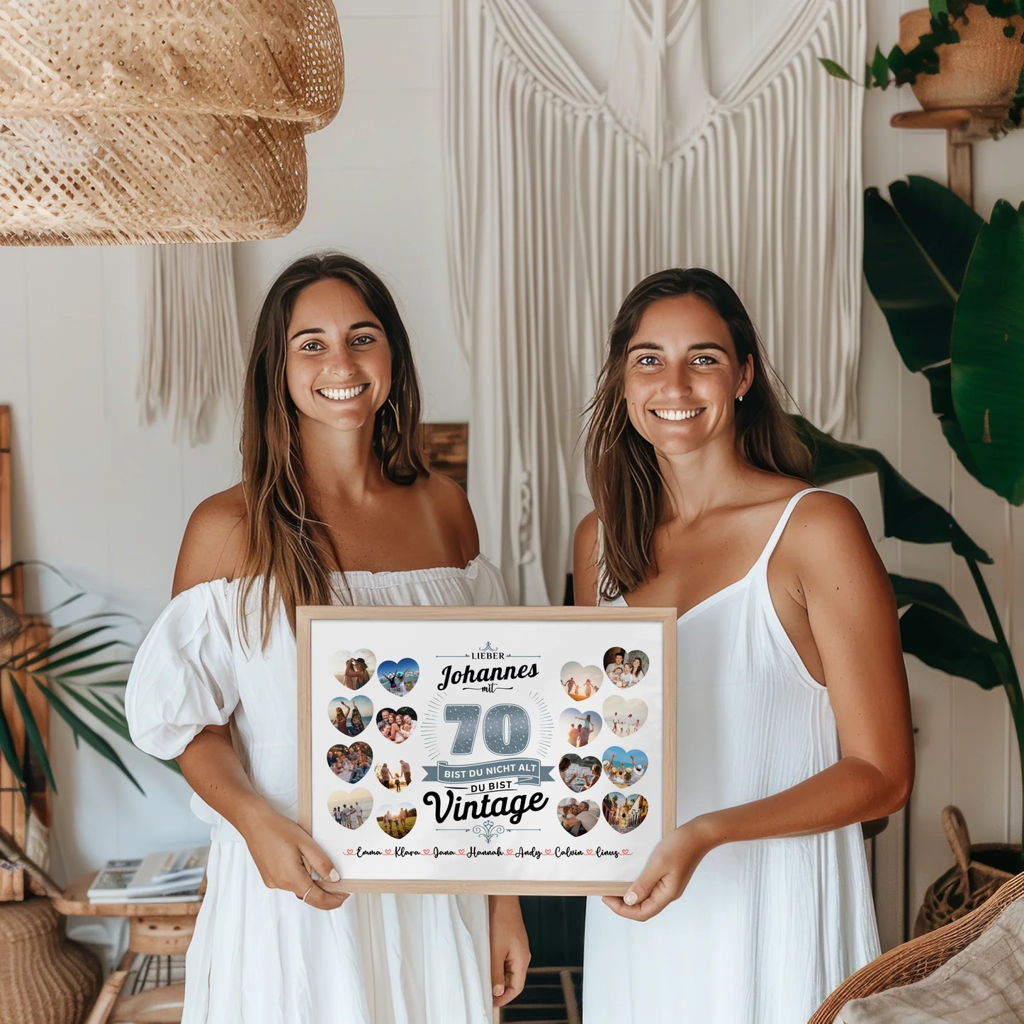 Personalisiertes Poster 70 Geburstag Du bist Vintage mit Name