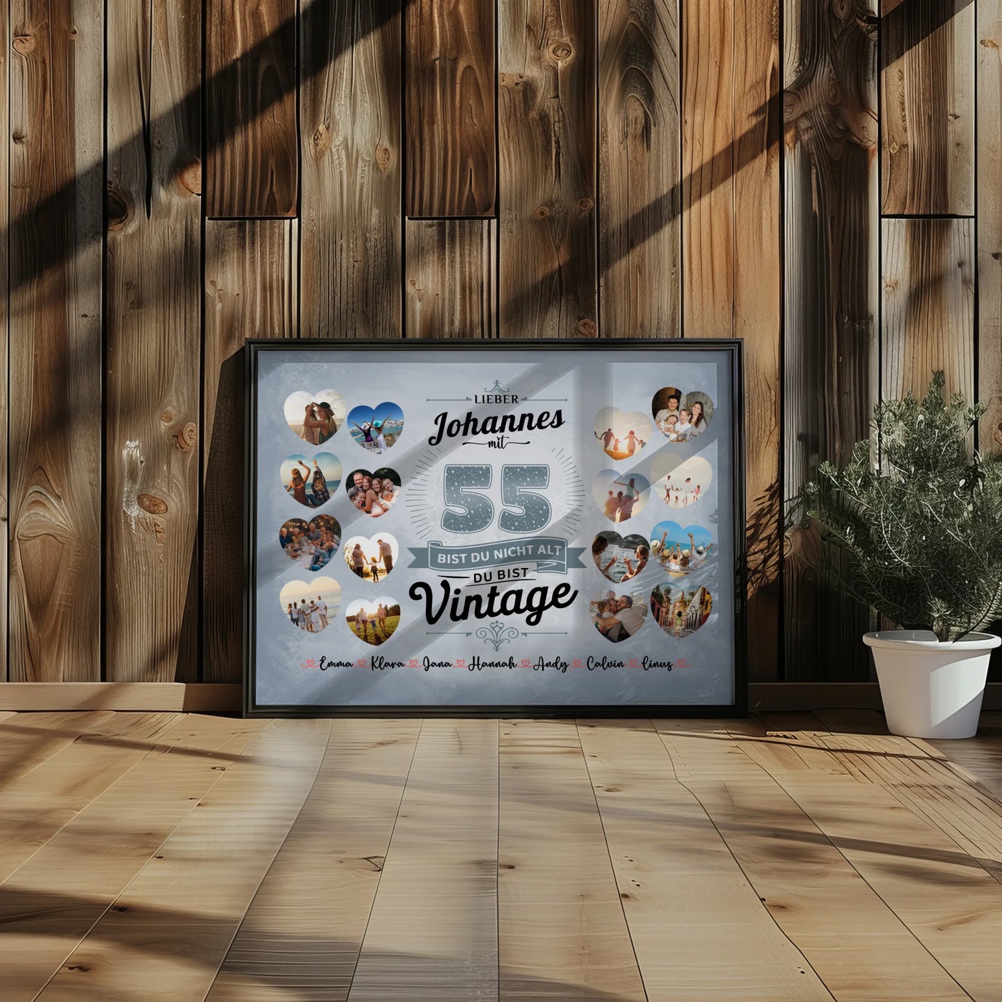 Poster Geschenk 55 Geburstag Nicht alt sondern Vintage mit Name
