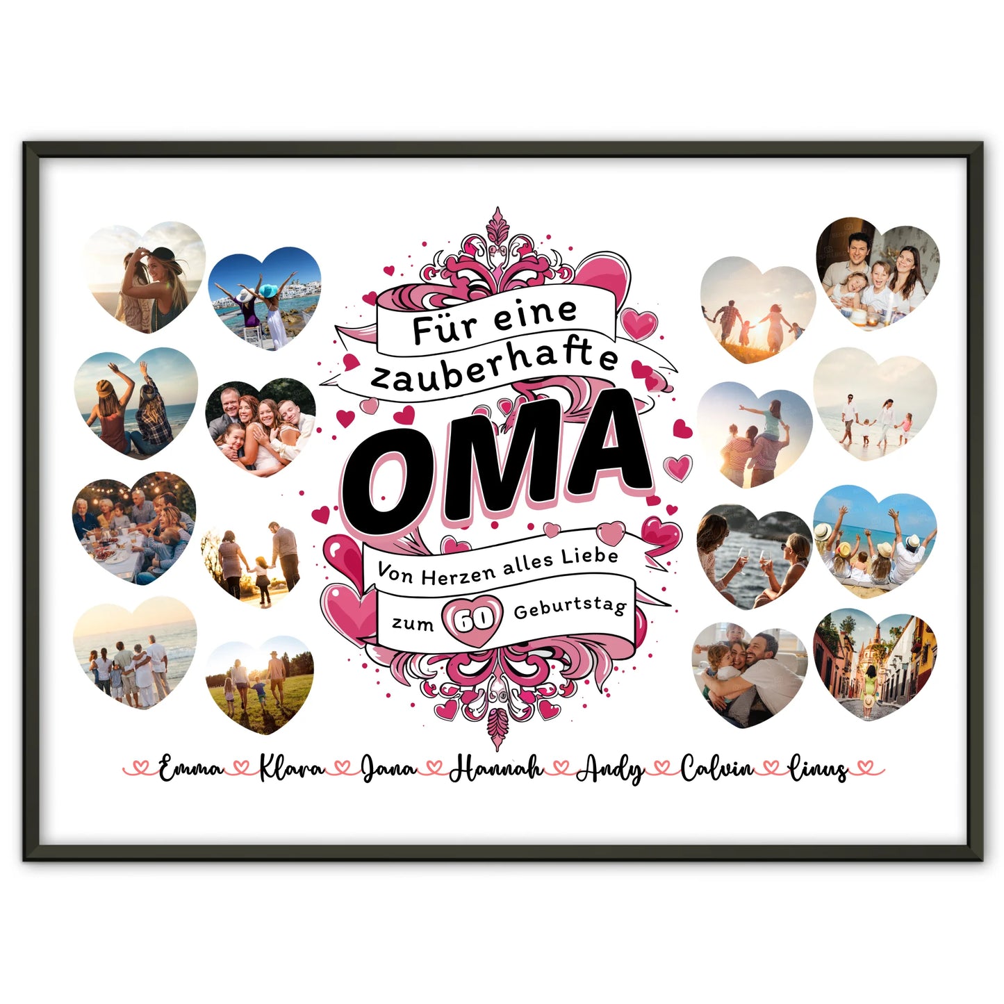 Eigenes Design Poster Geburtstag Zauberhafte Oma Alter änderbar