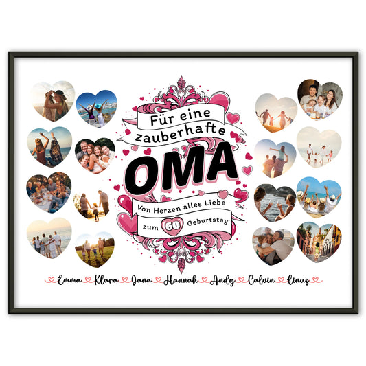 Eigenes Design Poster Geburtstag Zauberhafte Oma Alter änderbar