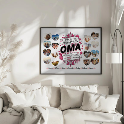 Eigenes Design Poster Geburtstag Zauberhafte Oma Alter änderbar