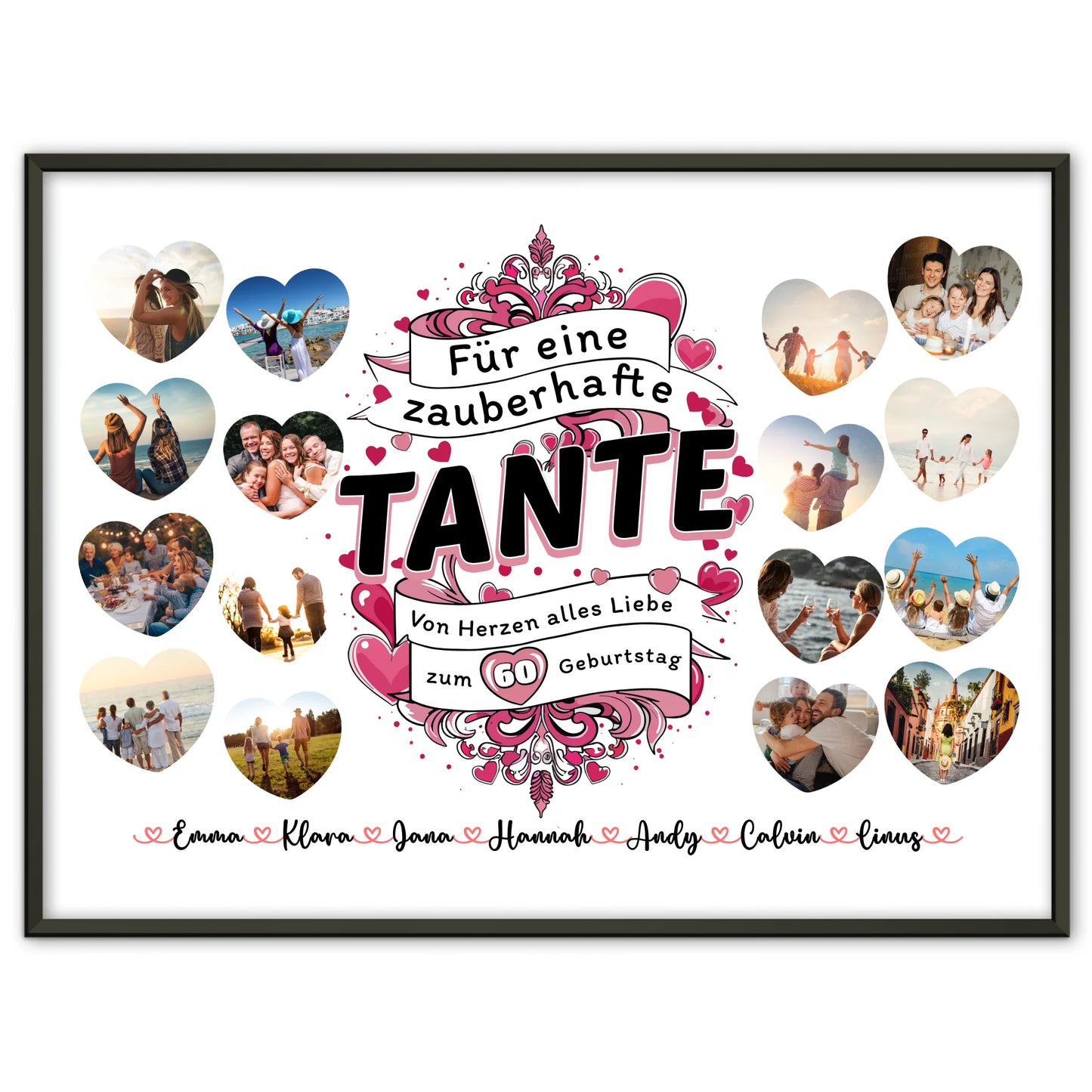 Poster als Geschenkidee Geburtstag Zauberhafte Tante Alter änderbar