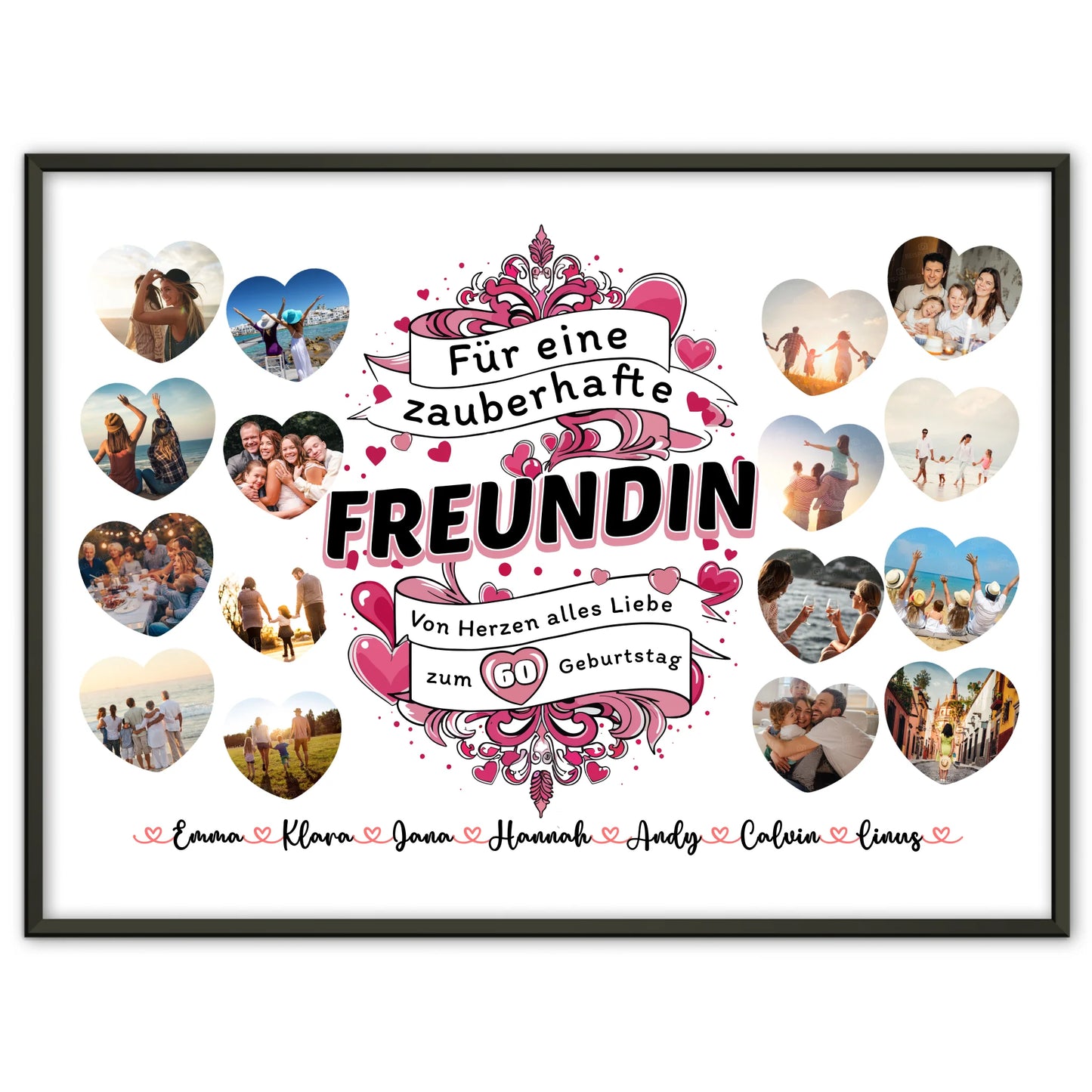 Poster Geschenk Geburtstag Zauberhafte Freundin Alter änderbar