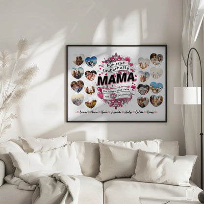 Geschenkposter individuell Geburtstag Zauberhafte Mama Alter änderbar